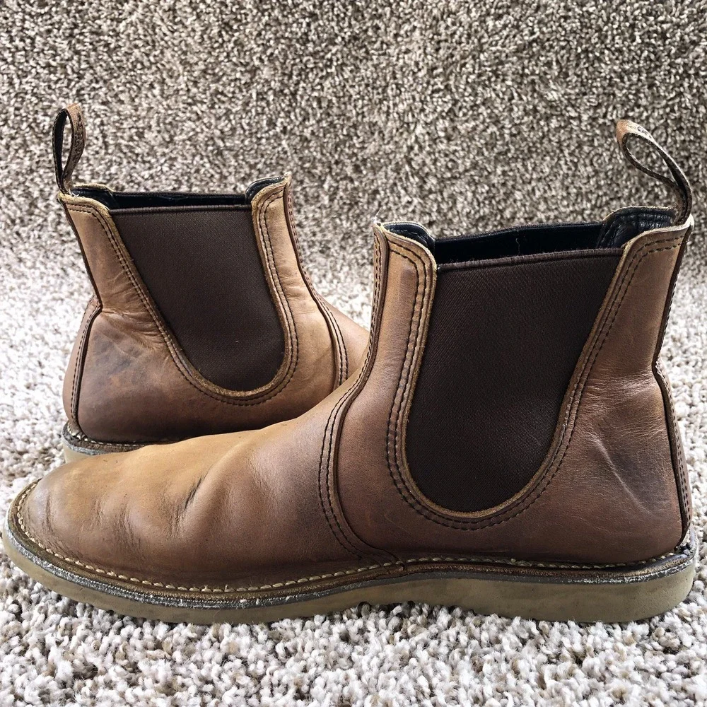 Red Wing Heritage Weekender Chelsea Boots Sz 9 D Copper Rough Tough Leather 3311